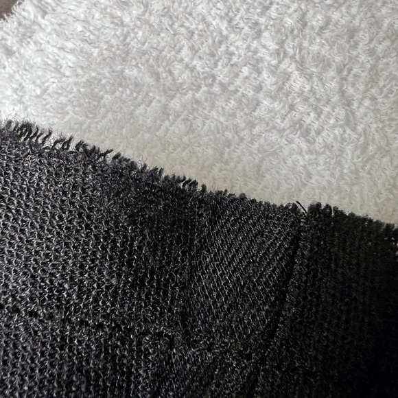 Classic, elegant  - LINEN DRESS with raw edges - Picture 8 of 10